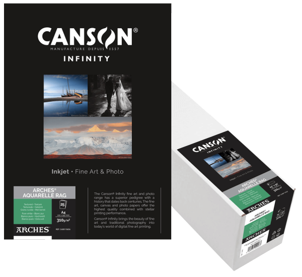 Arches® Aquarelle Rag (Pure White) 310 g/m² rouleau 44'''' x12m